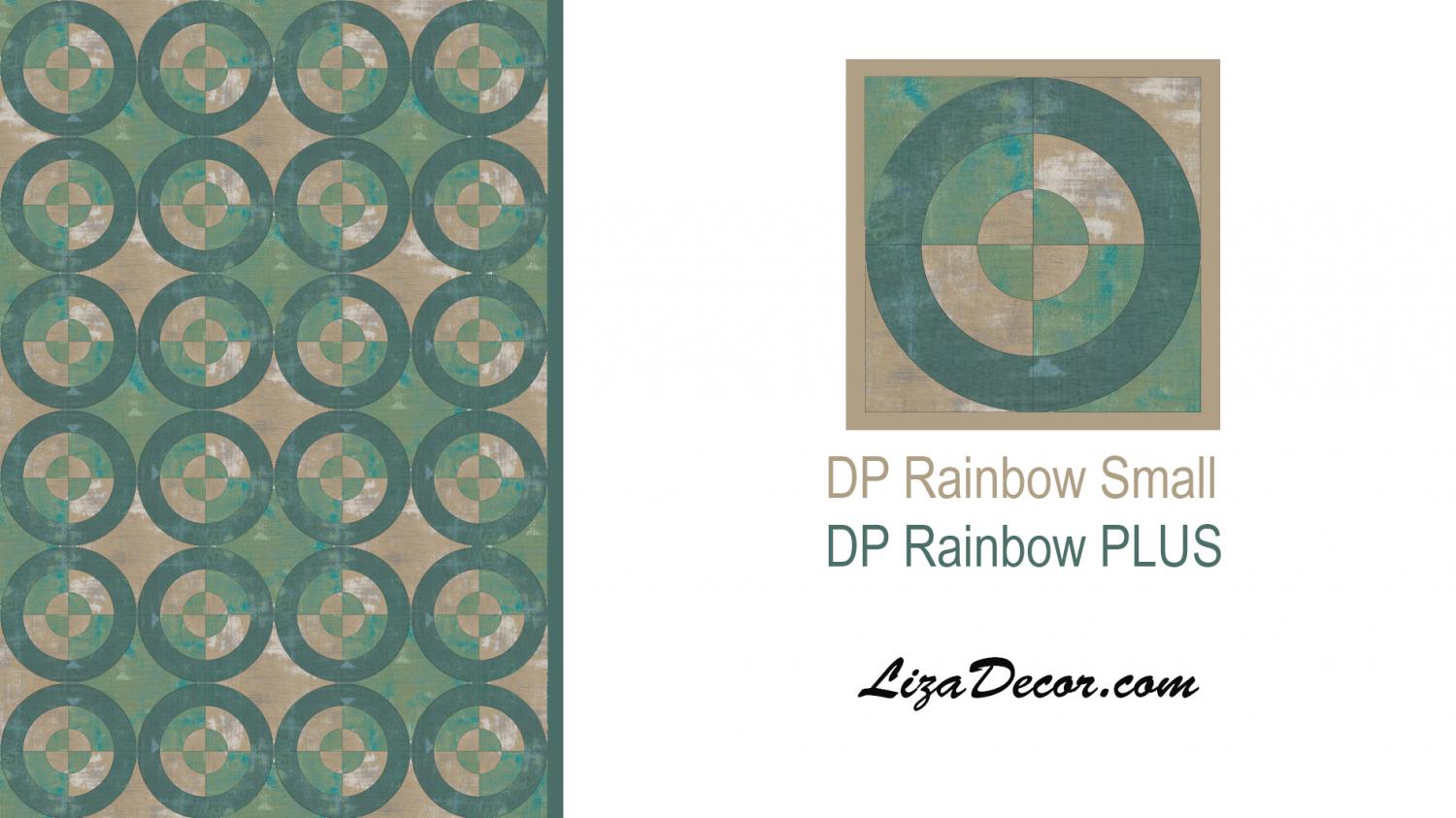 Set Patchwork templates DP Rainbow, DP Rainbow PLUS a Drunkards Path