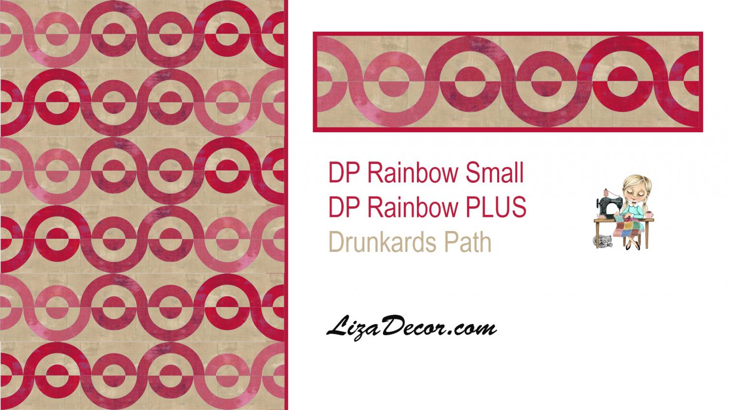 Set Patchwork templates DP Rainbow, DP Rainbow PLUS a Drunkards Path