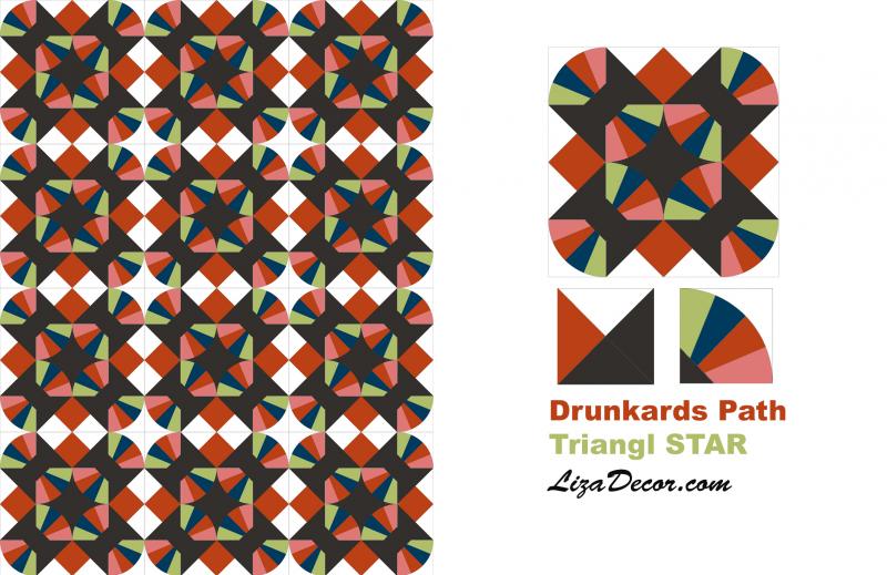 Patchwork Ruler Triangl Star 5 Inch NEON