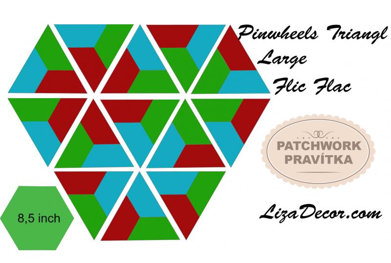 Patchworkové pravitko Hexagon NEON
