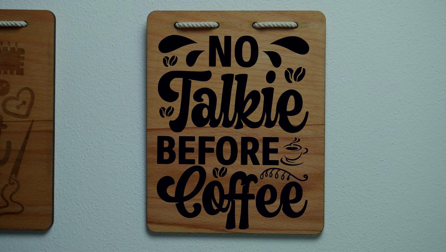 Coffee 9 wooden sign