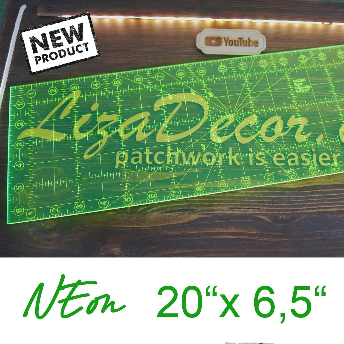 Základní patchworkové pravítko - Neone Ruler 20x6,5 inch