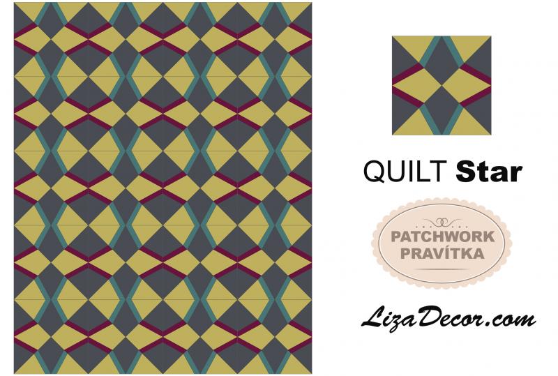 Patchwork templates Quilt Star 