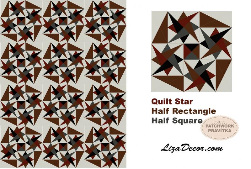 Patchwork templates Quilt Star 